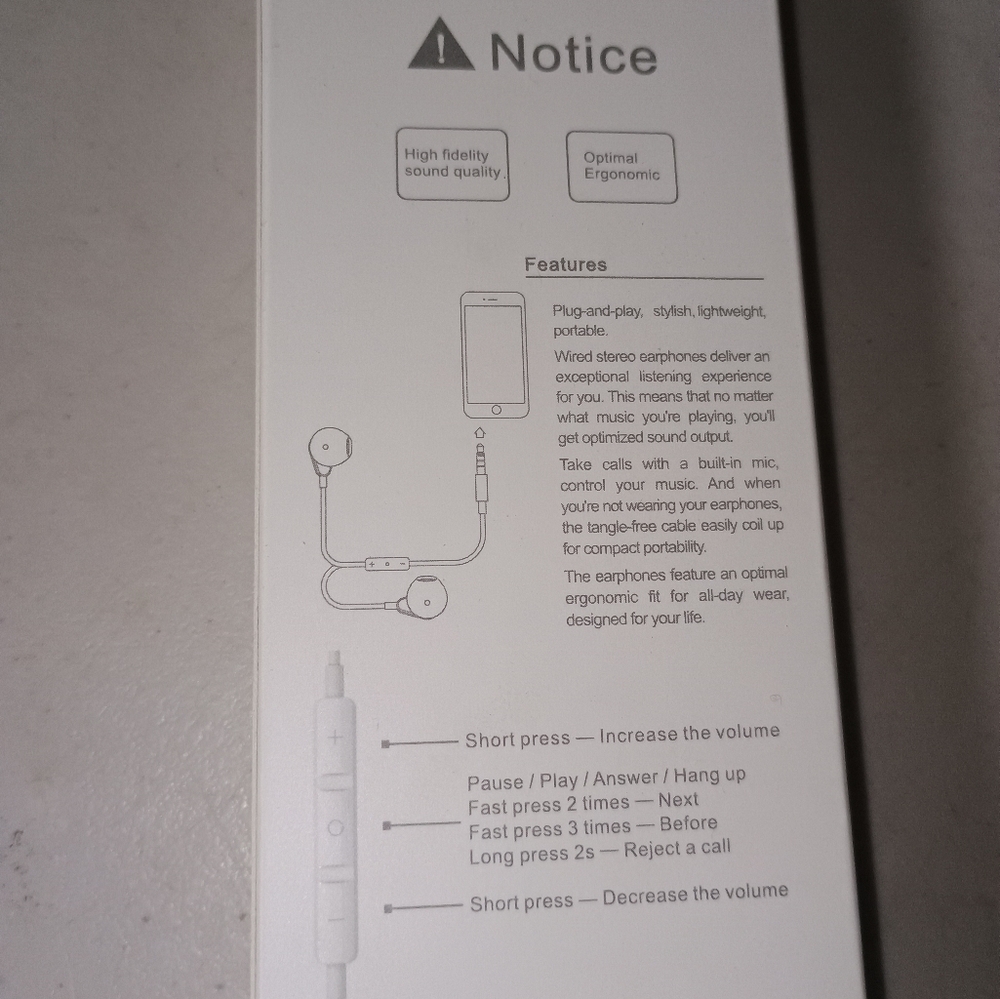 Headset Earphones Earplugs